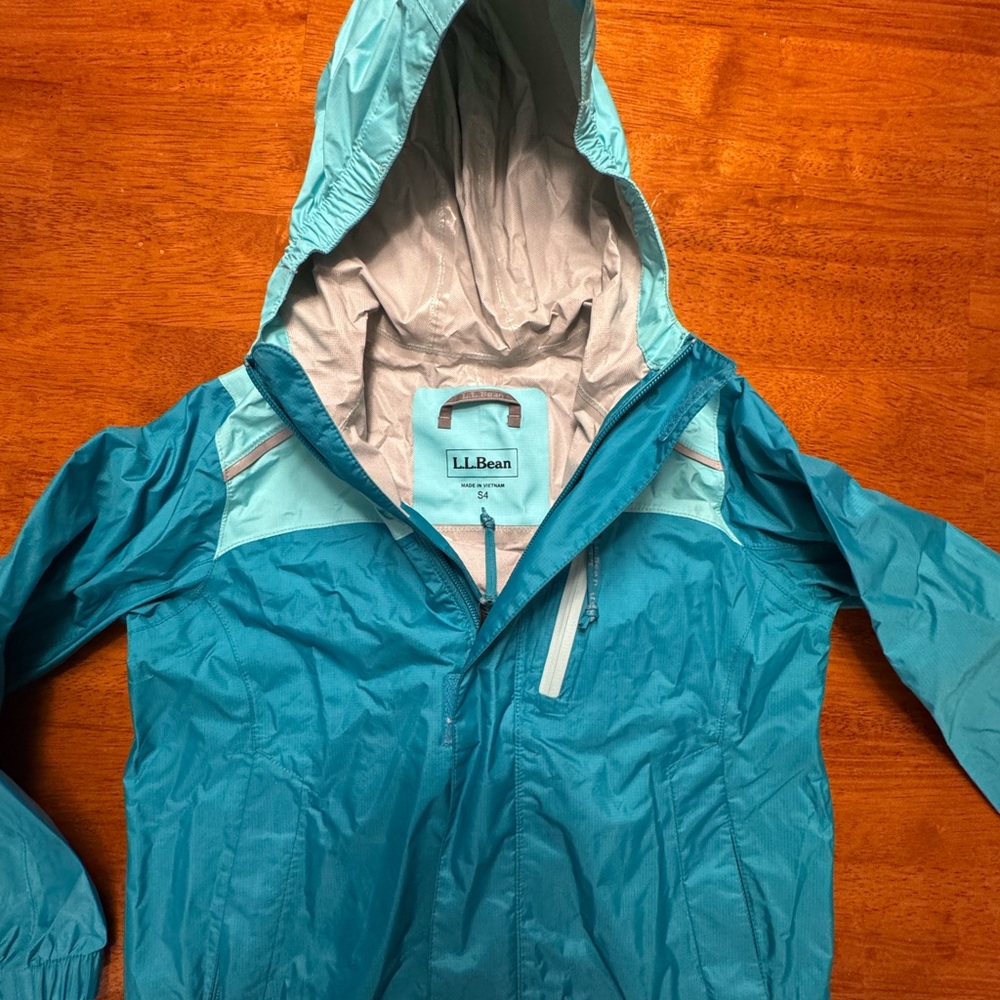 L.L. Bean Kids Teal Raincoat